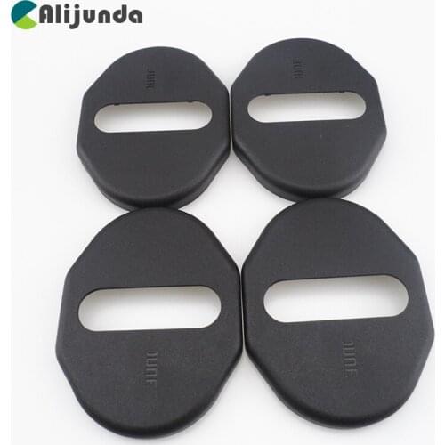 Door lock buckle Cover Pad Guard Protector decoration 4pcs for Mitsubishi Pajero ASX Outlander Sport 2012 2013 2014 Car styling