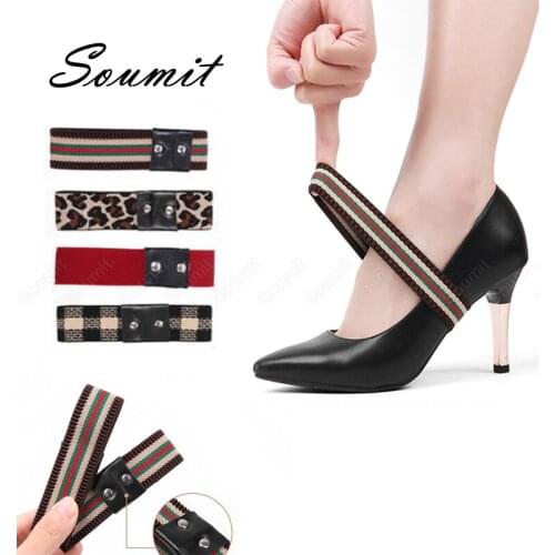 Lady Elastic Shoelaces for High Heels Fixing Loose String Straps No Tie Fashion Shoes Laces Safety Buckle Lazy Lace Accessories