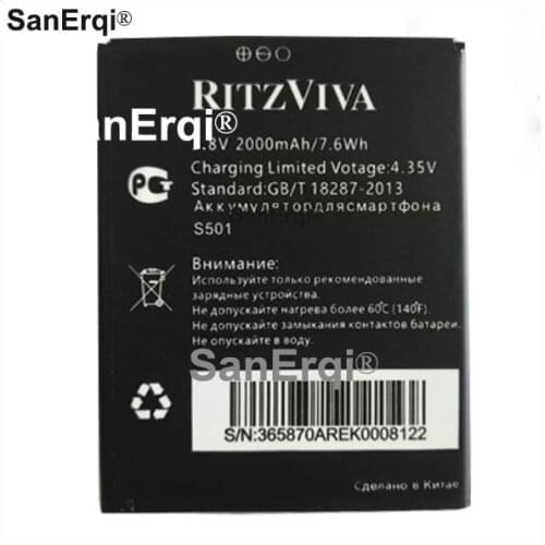 10pcs 100% New 2000mAh S501 Replacement Battery For RITZVIVA S501 Mobile Phone Bateria Batterij