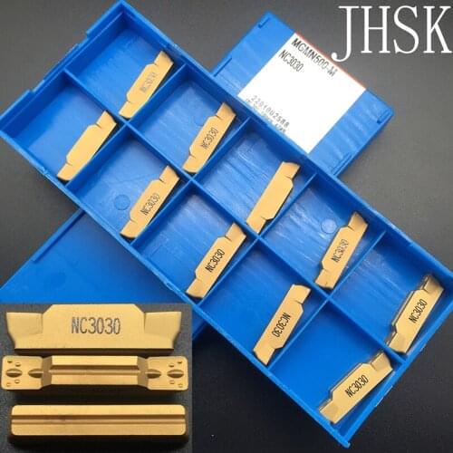 10pcs MGMN500-M NC3030 5mm wide Cutting Carbide Insert Grooving double-head CNC lathe tools Used for steel iron