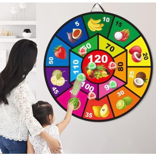 Kid Toy Convenient Fashion Pattern Fabric Cartoon Dart Board for Kids Birthday Party Parent-child Outdoor Interactive Toys Games