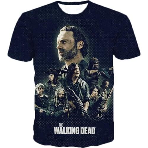 The Walking Dead 3D Printed T-Shirt Popular TV Series Men Women Fashion O-Neck Short Sleeve T Shirt Harajuku Hip Hop Tshirt Tops