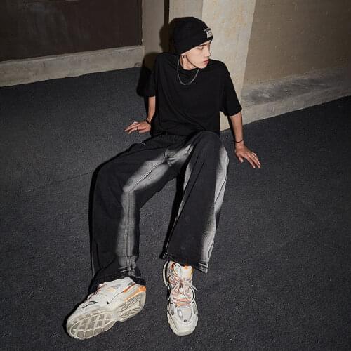 Glufigh Men's Wide Leg Jeans