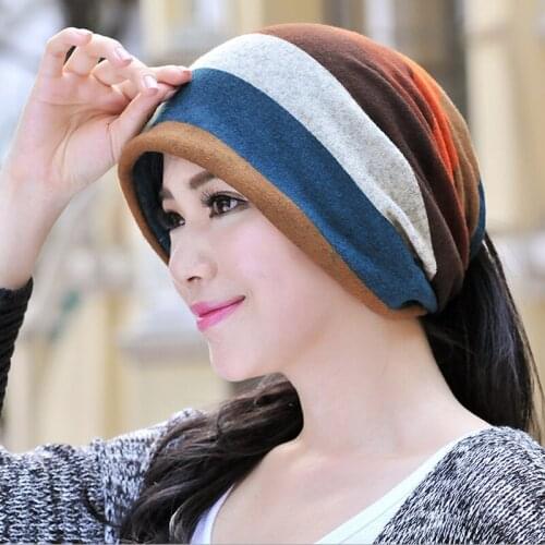 Spring summer cotton men women pile hat Pullover scarf Dual use peaked cap bucket hat beanie cap Bonnet Panama Hat for women