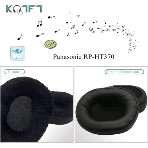 KQTFT 1 Pair of Velvet Replacement EarPads for Panasonic RP-HT370 Headset Earmuff Cover Cushion Cups