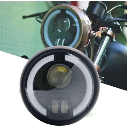 6.5 inch Round Motorcycle cafe racer headlight Round Head Lamp LED For sportster bobber chopper motorcycle street glide