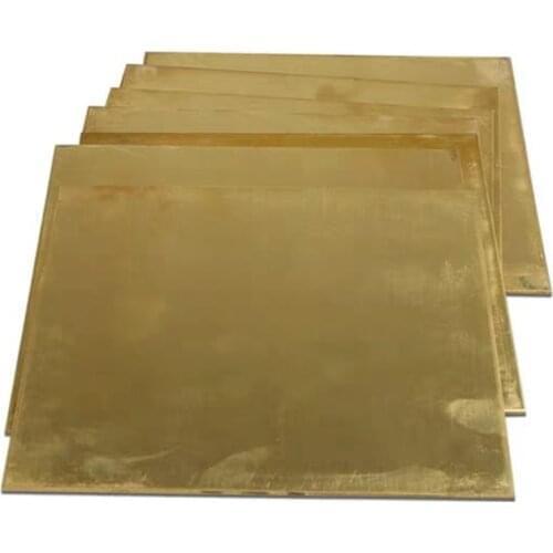 Brass Sheet Plate CuZn40 2.036 CW509N C28000 C3712 H62 Cu Customized Size Laser Cutting CNC Frame Model Mould DIY Contruction