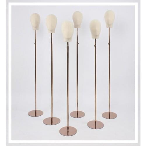 Long Neck Head Mannequin With Adjustable Metal Base Display