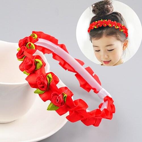 Fashion Flower Crown Hair Hoop Headband Candy Color Romantic Headdress Childrens Hairband Headpiece Jewelry Accessories Gift