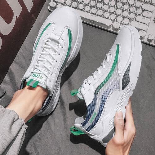 2021 summer new breathable non slip mesh sports shoes mens Korean fashion casual shoes mens running shoes