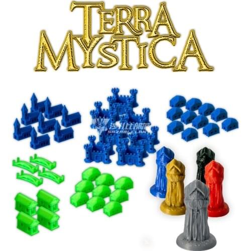 3d print board game bbg Terra Mystica replacement 238 Pieces Upgrade full miniature sets token dwellings priests stronghold kit