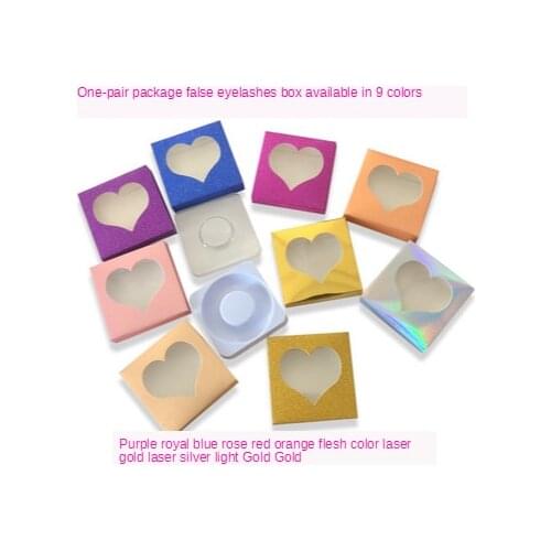 NEW 100set/lot Packing box for eyelash package paper box color carton with tray 25mm Eyelashes DIY custom Logo flash packing box