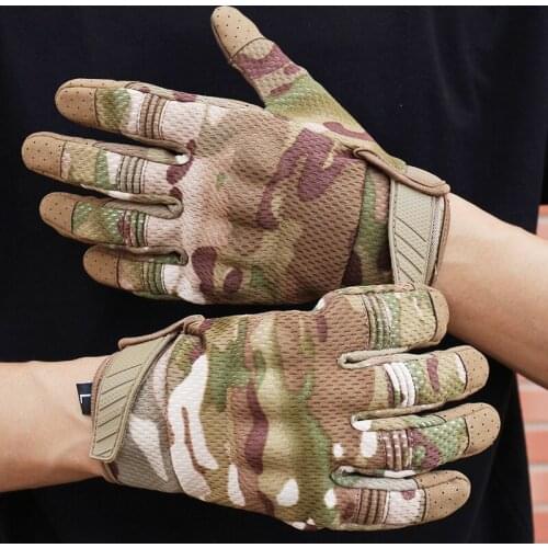 Men Riding Gloves Cycling Bike Full Finger Motos Racing Gloves Antiskid Screen Touch Outdoor Sports Tactical Gloves Protect Gear