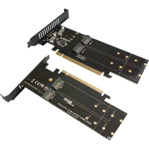 PCI Express 4.0 X16 To 4Port M.2 NVME SSD Adapter Raid Card VROC Riser Card Support 22110 2280 M.2 NVME AHCI SSD For PC Computer