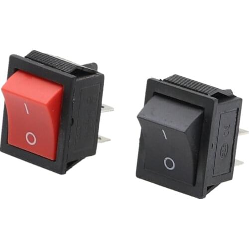 1PCS KCD4 Latching Rocker Switch Self-locking Power Switch DPST I/O 4 Pins 16A 250VAC 20A 125VAC Waterproof cap
