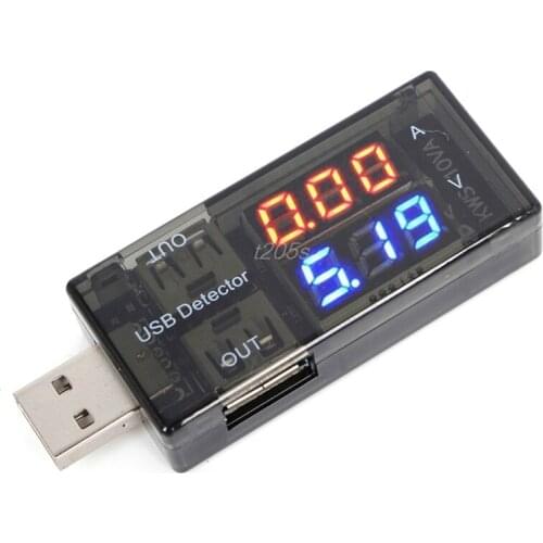 USB Current Voltage Tester USB Voltmeter Ammeter Detector Double Row Shows New T12 Drop ship