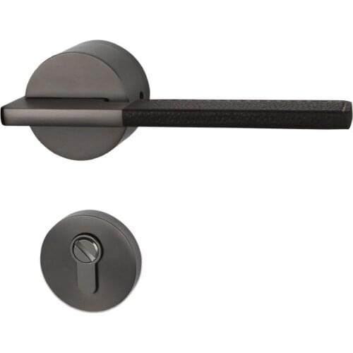 Magnetic lock indoor bedroom door lock Nordic silent door lock modern minimalist bathroom solid wood door split lock
