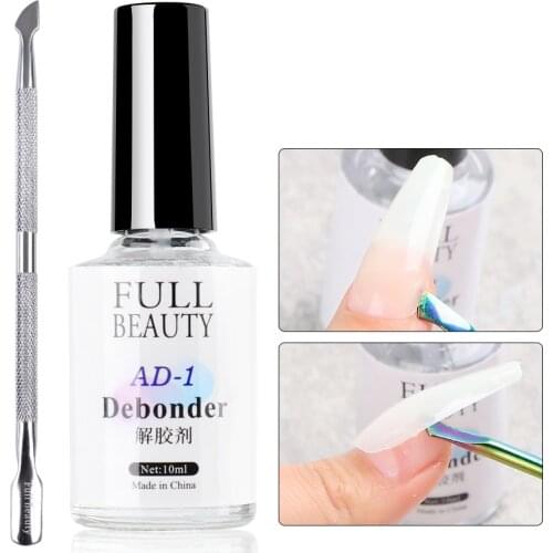 10ml False Nails Tips Degreaser Liquid Glue Sticky Layer Gel Polish Varnish Remover Nail Art Debonder Manicure Accessory BE1869