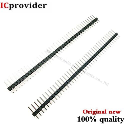 100pcs/lot 1x40 Pin 2.54mm DIP Single Row Pin Round Pin Male Header