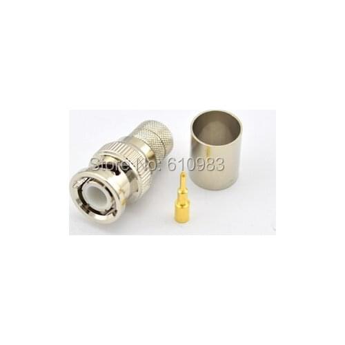 5pcs/lot BNC Adapter BNC crimp male plug connector(male pin)adapter for cable RG8 LMR400 RG213 RG165