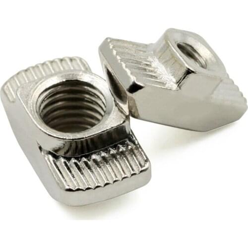50Pcs M3/M4/M5*10*6 For 20 Series Slot T-nut Sliding T Nut Hammer Drop In Nut Fasten Connector 2020 Aluminum Extrusions