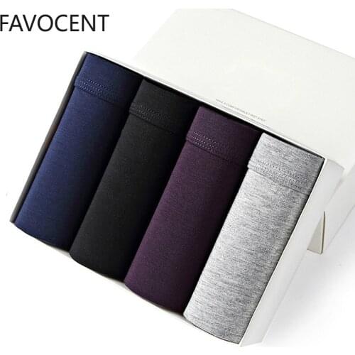 5XL Mens Boxers Underwear 4pcs/lot Solid Modal Breathable Comfortable Men Boxer Underwear Panties Men Seamless U Convex