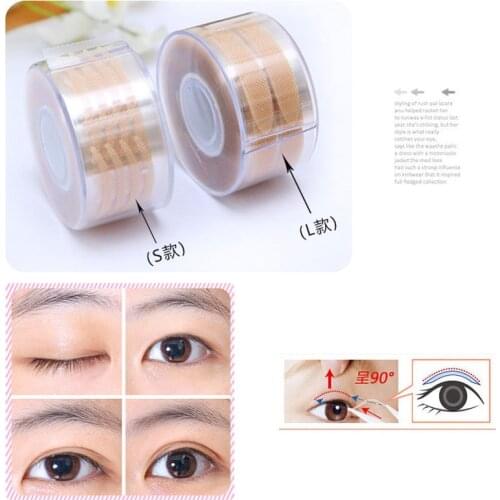 600 pcs Makeup Clear Beige Stripe eyelid Double Fold Eyelid Sticker
