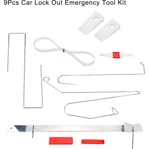 9pcs Car Emergency Door Open Lock Out Repair Tool Kit Set For Universal