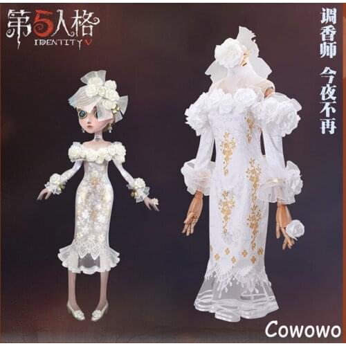 Anime! Identity V Vera Nair No More Tonight Wedding Dress White Luxuriant Uniform Cosplay Costume Party Suit For Women Free Ship