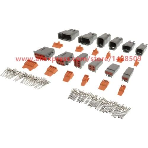 Deutsch DTM 2-12P Male Female Auto Waterproof Connector With Pins/Terminals Automotive Sealed Plug