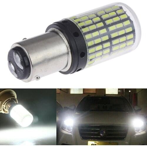 1Pc 1157 Led White Canbus 3014 144-smd Automobile Turn Light Brake Light Does Not Flash Dc 12v Turn Light Can Bus
