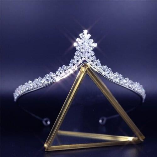 Shiny Zircon Crown Baroque Royal Queen Crown Jelly Crystal Rhinestone Wedding Tiara for Women Costume Bridal Hair Accessories