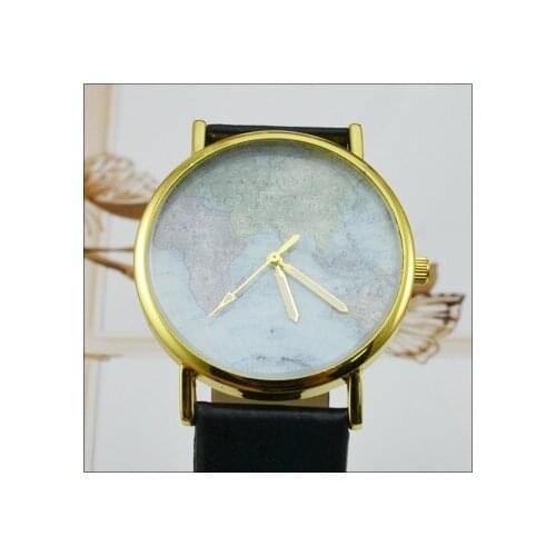 2020 Ladies Watches Womage Fashion World Map Watches Leather Band Quartz Watches Women Watches Cheap Price Dropship montre femme