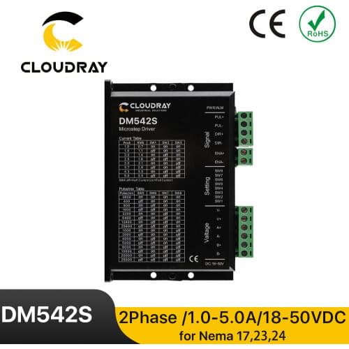 DM542S Stepper Motor Driver 2-phase Digital Stepper Motor Controller 18-50 VDC for Nema17 Nema23 Nema34 CNC Engraving Machine