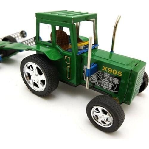 Classic Car Tin Wind Up Clockwork Toys tractor Wind-up Tin Toy For Children Adults Educational Collection Gifts