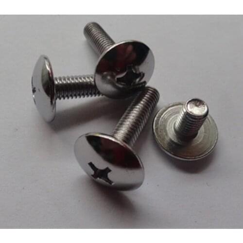 M6 Phillips Screws Truss Head Screw Chrome Clout-nail Mushroom Bolts 8-35mm Length