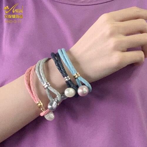 Fashion Women Jewelry 4 Color Chains With Pearl Bracelets Stainless Steel Bracelet For Woman And Man Halloween Gifts Accesories