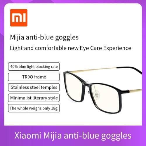 Original Xiaomi Mijia Anti-blue-rays Glass Goggles Anti-Blue Glasses 40% UV Eye Protector For Man Woman Play Phone/Computer/Game