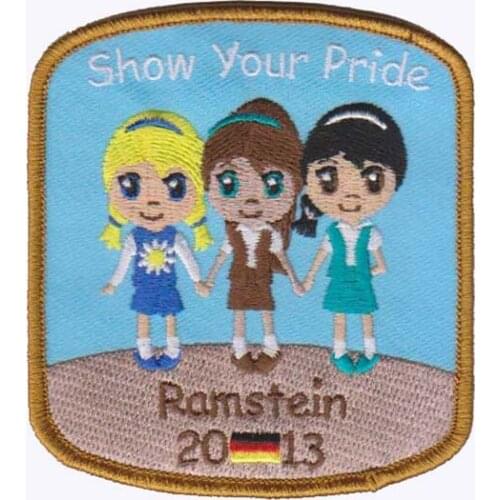 Show Your Pride Embroidery Badge Made by Twill with Heat Cut and Marrow Border Customized Designs Accepted free shipping