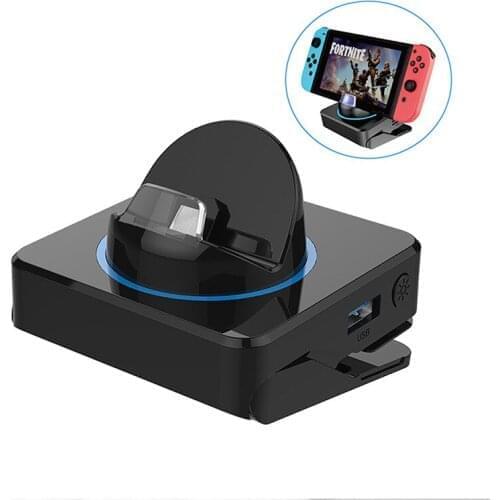 Portable Charging Dock HDMI-compatible to Video Adapter Type C Charging Base For Switch For N-S Video TV Converter Charger Base