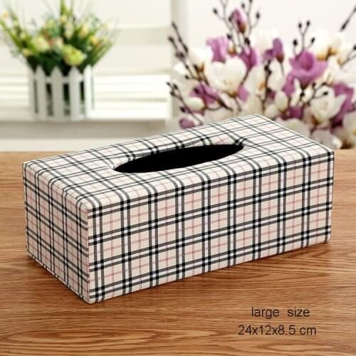 Moder PU wooden rectangle removable tissue box cover holder beautiful tissue holder for car dispenser napkins home decor 528