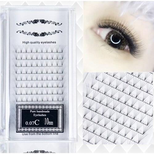 8-15mm 120 Bundles/Set Natural Thick C Curl 5D Black 0.07mm Fiber Lash False Eyelashes Extension Makeup Tools Big Eyes Tools