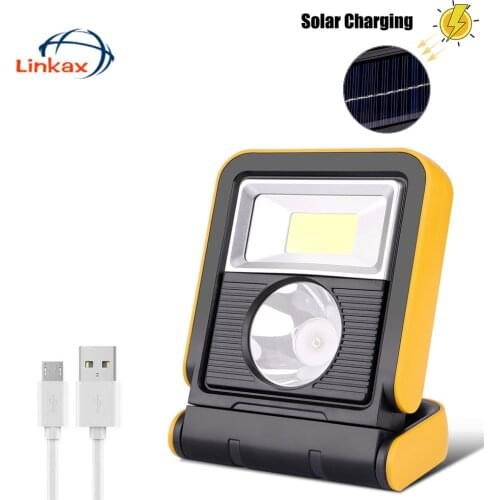 LED Work Light with Rotatable Handle COB Auto Repair Light Maintenance Flashlight Strong Super Bright Charging Working Lamp