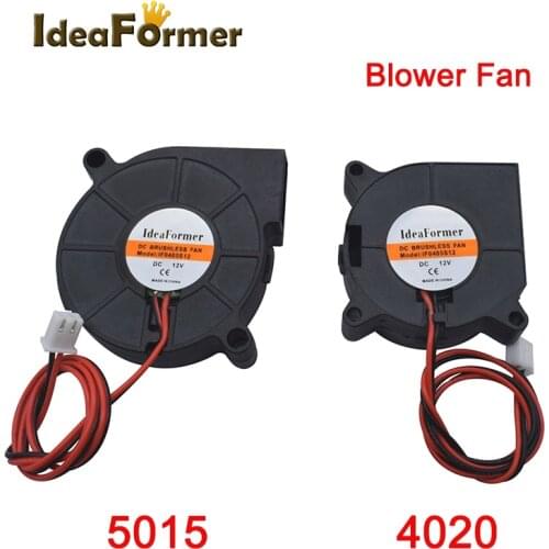 1pc 3D Printer Reprap parts Blower Fan 40*20*20mm/50*50*15mm Cooling Fan DC12/24V with 2Pin XH2.54 heated bed filament cooling