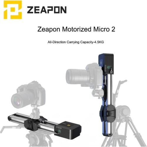Zeapon Motorized Micro 2 mini portable ultra silent Motorized Camera Rail Slider Double Distance Track Slider for DSLR Camera