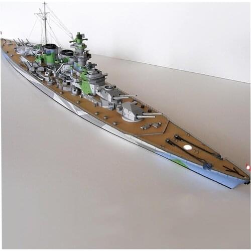 1: 400 German H-39 HINDENBERG Class Battleship Paper Model Battleship Military Fans DIY