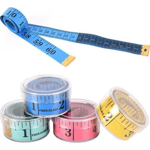 1Pcs Random Color Useful 150cm/60" Measuring Ruler Sewing Tailor Tape Measure Soft Flat Sewing Ruler Meter Sewing Measuring Tape