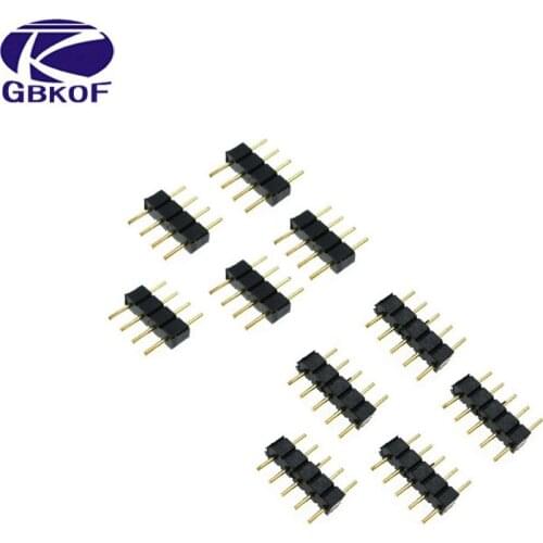 10Pcs/lots 4 PIN RGB / 5 PIN RGBW RGBWW Needle Connector For 3528 2835 5050 RGB RGBW RGBWW LED Strip