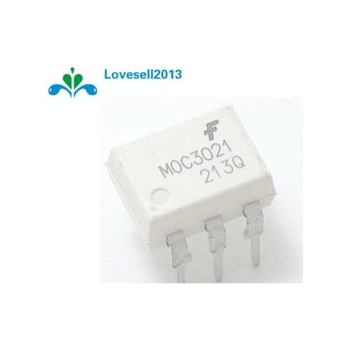 10Pcs MOC3021 Random-Phase Optoisolators Triac Driver Output DIP-6