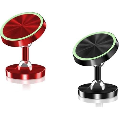 2 Pack Car Cell Phone Magnetic Holder,Aluminum Alloy 360°Rotation Luminous Portable Car Smart Phone Holder Stand